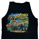 Kona, Hawaii Harley Davidson Graphic Vest - XL Black Cotton