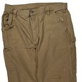 Carhartt Double Knee Carpenter Trousers - 38W 30L Khaki Cotton