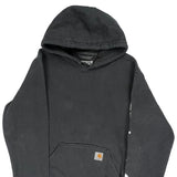 Carhartt Spellout Hoodie - Small Black Cotton
