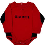 Age 3-6 Months Nike Wisconsin Playsuit - 4XS Red Cotton