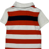 Age 18 Months Tommy Hilfiger Striped Polo Shirt - 3XS Red Cotton