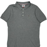 Tommy Jeans Polo Shirt - XL Grey Cotton