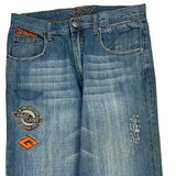 Fast Lane G Unit Graphic Jeans - 35W 32L Blue Cotton