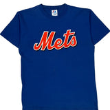 Mets Majestic T-Shirt - Large Blue Cotton