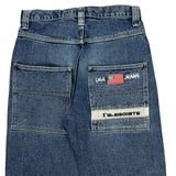 USA Jeans Unbranded Graphic Denim Shorts - 29W 13L Blue Denim