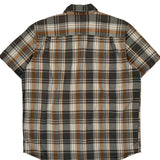 Carhartt Checked Short Sleeve Shirt - XL Brown Cotton