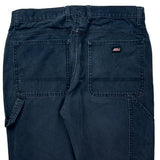 Dickies Double Knee Carpenter Trousers - 36W 30L Blue Cotton