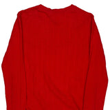 Tommy Hilfiger Cable Knit Jumper - Large Red Cotton