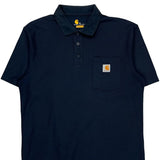 Carhartt Polo Shirt - Medium Navy Cotton