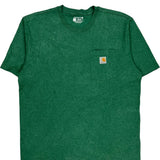 Carhartt T-Shirt - Large Green Cotton