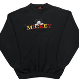 Mickey Mouse Disney Cartoon Sweatshirt - Medium Black Cotton
