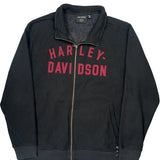 Harley Davidson Spellout Jacket - 2XL Black Cotton