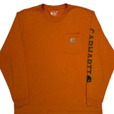 Carhartt Long Sleeve T-Shirt - XL Orange Cotton