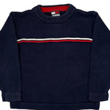 Age 3 Tommy Hilfiger Striped Sweater - 2XS Navy Cotton