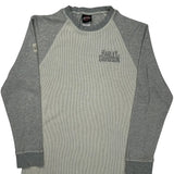 Harley Davidson Long Sleeve T-Shirt - Large Grey Cotton