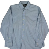 Regent Classic Fit Polo By Ralph Lauren Checked Shirt - XL Blue Cotton