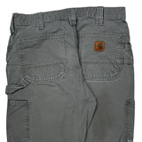 Carhartt Cargo Carpenter Pants - 32W 32L Gray Cotton