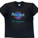 San Francisco Hard Rock Cafe Graphic T-Shirt - Large Black Cotton