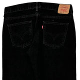 Levis 550 Jeans - 35W 28L Black Cotton