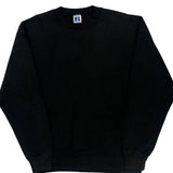 90'S Blank Made In USA Russell Athletic Sweatshirt - Medium Black Cotton Blend