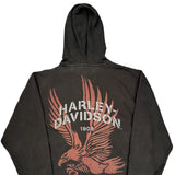 Harley Davidson Graphic Hoodie - Large Black Cotton