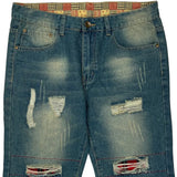 Unbranded Denim Shorts - 34W 11L Blue Denim