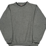 90S Blank Athletic Works Sweatshirt - Large Grey Polyester Blend