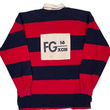 Fg-16 Field Gear Striped Rugby Shirt - Large Red Cotton