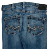 Silver Contrast Stitch Jeans - 34W 27L Light Wash Cotton