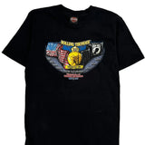 Harley Davidson Graphic T-Shirt - Large Black Cotton