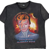 David Bowie Aladdin Sane Unbranded Band T-Shirt - 2XL Black Cotton