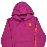 Carhartt Hoodie - Large Purple Cotton Blend