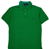 Polo By Ralph Lauren Slim Fit Polo Shirt - Large Green Cotton