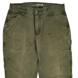 Carhartt Double Knee Carpenter Pants - 30W 30L Green Cotton