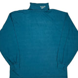 Reebok Long Sleeve T-Shirt - Large Blue Cotton