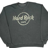 Hard Rock Cafe Graphic Sweatshirt - No Size Gray Cotton