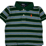 Age 12 Months Polo By Ralph Lauren Striped Polo Shirt - 3XS Blue Cotton