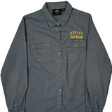 Harley Davidson Shirt - Large Gray Cotton