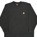 Carhartt Long Sleeve T-Shirt - 2XL Black Cotton