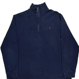 Polo By Ralph Lauren 1/4 Zip - 2XL Navy Cotton