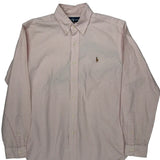 Ralph Lauren Striped Shirt - Medium Red Cotton