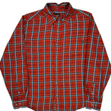 Marmot Checked Flannel Shirt - Large Red Cotton