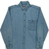 Wrangler Denim Shirt - Medium Blue Cotton