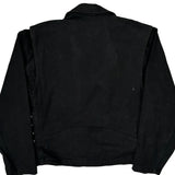 100% Smooth Camel Leather Jacket - Large Black Cotton