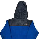 Age 3 The North Face Checked Fleece Jacket - 2XS Blue Polyester