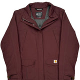Storm Defender Carhartt Waterproof Jacket - Medium Burgundy Polyester