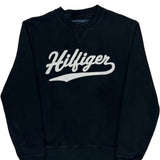 Tommy Hilfiger Spellout Sweatshirt - Medium Black Cotton
