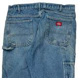 Dickies Double Knee Carpenter Jeans - 36W 31L Blue Cotton
