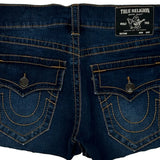 True Religion Mini Denim Shorts - 30W US 4 Dark Wash Denim