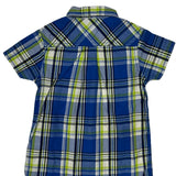 Age 4 Tommy Hilfiger Checked Short Sleeve Shirt - XS Blue Cotton